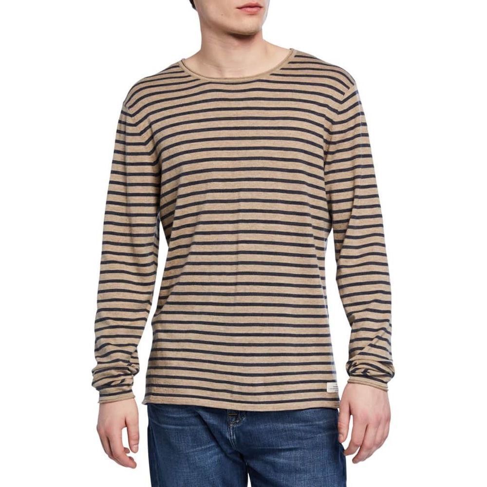 7 For All Mankind Men's Riviera Striped Crewneck Sweater cotton blend size XL
